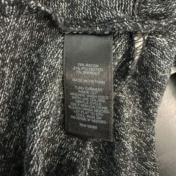 Express Factory XS Charcoal Long Sleeve Ruffle Sweater Shirt Dress Goth Academia - Picture 10 of 13